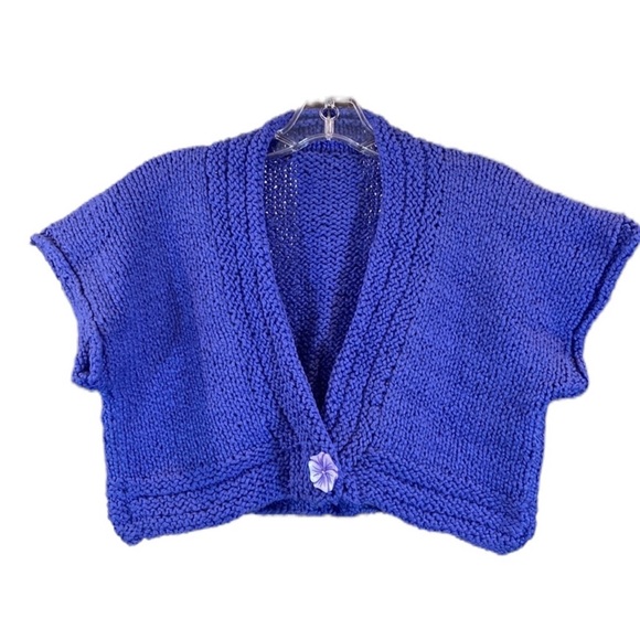 Hand Knit Cropped Bolero Top